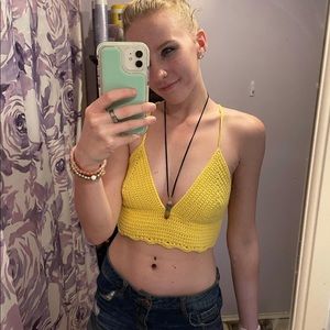 Handmade crocheted crop top